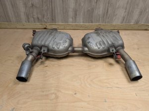 2007-2013 BMW 335i Silver Rear Exhaust Muffler Set (Used OEM)