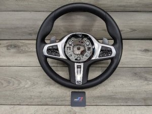 2022-2026 BMW M2 Black M Sport Steering Wheel, Heated, with Shift Paddles (Used OEM)