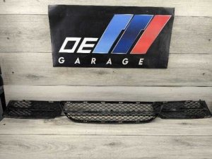2009-2011 BMW 335i Black Front Bumper Lower Grille Set (Left, Right, Center) (Used OEM)