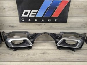 2018-2021 BMW X6 Exhaust Tailpipe Trim Finisher Set (Used OEM)