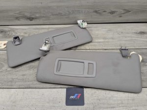 2012-2019 BMW M3 Gray Front Left and Right Sun Visor Set (Used OEM)
