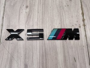 2015-2018 BMW X5 Black Rear Trunk Lid Emblem 'X5 M' (Used OEM)