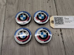  BMW 7 series Black Wheel Center Cap Set (50 Jahre M Emblem) (Used OEM)