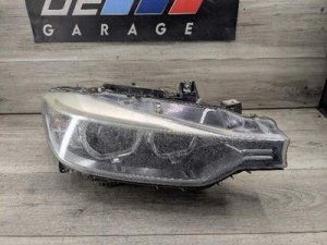 2012-2015 BMW 323i Gray Right Passenger Side Adaptive Bi-Xenon Headlight Assembly (Used OEM)