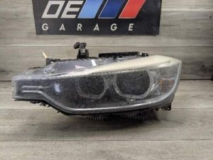2012-2015 BMW 328i Gray Left Adaptive Bi-Xenon Headlight Assembly (Used OEM)