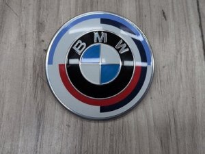 2023-2025 BMW M2 Black BMW 50 Years M Heritage Deck Lid Emblem (82mm) (Used OEM)