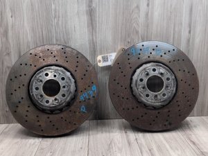2015-2018 BMW X5 Black Brake Disc Rotor Set - Front (Used OEM)