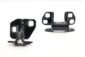 2021-2026 Tesla S Black Upper and Lower Door Hinge Set - Rear, Left (Driver) (Used OEM)