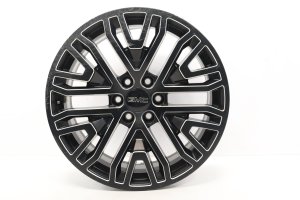 2019-2026 Chevrolet Silverado 1500 Black 22x9 6-Spoke Machined Black Alloy Wheel (Used OEM)