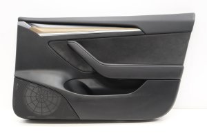 2021-2024 Tesla Y Black Door Interior Trim Panel - Front, Right (Passenger) (Used OEM)