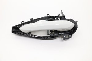 2017-2020 BMW 530i White Comfort Access Exterior Door Handle Carrier - Front, Right (Passenger) (Used OEM)