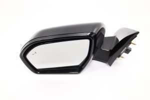 2020-2021 Ford Expedition Black Power Heated Folding Blind Spot Memory Door/Side View Mirror - Front, Left (Driver) (Used OEM)