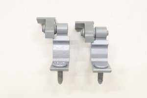 2018-2021 Audi SQ5 Silver Upper and Lower Door Hinge Set - Rear, Left (Driver) (Used OEM)