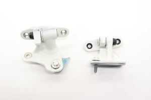 2017-2019 INFINITI QX30 White Door Hinge Set - Rear, Left (Driver) (Used OEM)