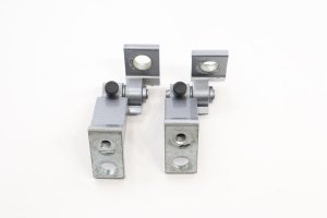 2022-2025 Volkswagen Atlas Silver Door Hinge Set (Upper and Lower) - Rear, Left (Driver) (Used OEM)