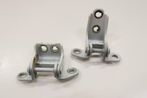 2014-2020 Acura MDX White Door Upper and Lower Hinge Set - Rear, Left (Driver) (Used OEM)