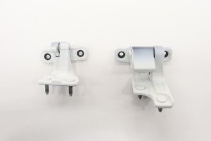 2017-2023 Mercedes-Benz E500 White Upper and Lower Door Hinge Set - Rear, Left (Driver) (Used OEM)