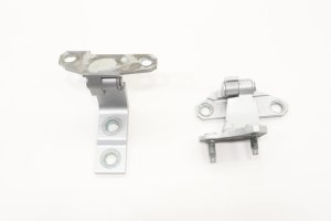 2014-2024 INFINITI QX80 Silver Door Hinge Set (Upper and Lower) - Rear, Left (Driver) (Used OEM)