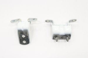 2015-2024 Nissan Murano White Door Upper & Lower Hinge Set - Rear, Left (Driver) (Used OEM)