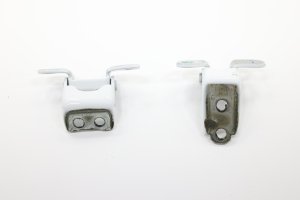 2014-2020 Acura MDX White Upper and Lower Door Hinge Set - Rear, Left (Driver) (Used OEM)