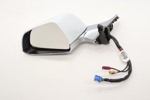 2020-2024 Tesla Y White Door/Side View Mirror - Front, Left (Driver) (Used OEM)