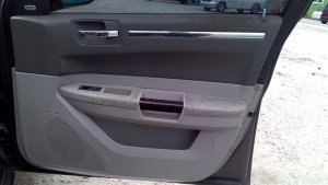 2008-2010 Chrysler 300 Black Door Interior Trim Panel with Power Windows and Locks - Front, Left (Driver) (Used OEM)