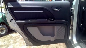 2009-2010 Dodge Journey Black Door Interior Trim Panel with Power Windows and Locks - Rear (Used OEM)