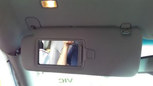 2016-2019 Hyundai Sonata Gray Sun Visor with Illuminated Vanity Mirror - Left (Driver) (Used OEM)