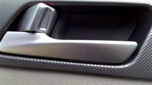 2015-2017 Hyundai Sonata Gray Interior Door Handle - Left (Driver) (Used OEM)