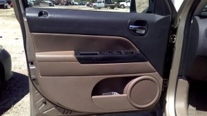 2007-2010 Jeep Compass Beige Door Interior Trim Panel with Power Windows and Locks - Front, Left (Driver) (Used OEM)