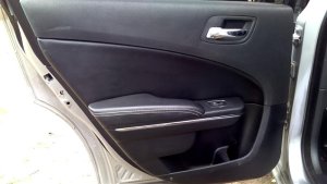 2011-2014 Chrysler 300 Black Door Interior Trim Panel - Rear, Left (Driver) (Used OEM)
