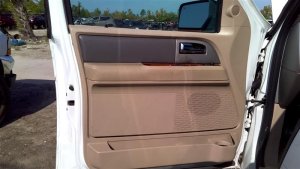 2007-2014 Lincoln Navigator Beige Door Interior Trim Panel with Power Windows and Locks - Front, Left (Driver) (Used OEM)