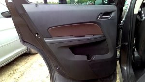 2010-2017 GMC Terrain Brown Door Interior Trim Panel with Power Windows and Locks - Rear, Left (Driver) (Used OEM)
