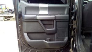 2015-2020 Ford F-150 Black Door Interior Trim Panel - Rear, Left (Driver) (Used OEM)