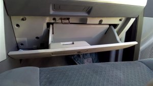 2008-2010 Dodge Grand Caravan Gray Lower Glove Box Assembly (Used OEM)
