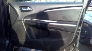 2011-2020 Dodge Journey Black Door Interior Trim Panel with Power Windows and Locks - Front, Right (Passenger) (Used OEM)