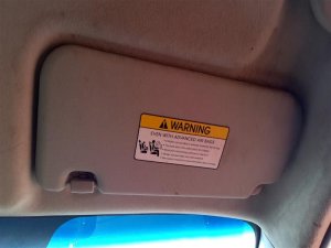 2012-2017 Kia Rio Tan Sun Visor without Sunroof and without Lighted Mirror - Right (Passenger) (Used OEM)