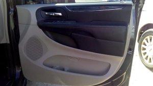 2011-2020 Dodge Grand Caravan Black Door Interior Trim Panel - Front, Right (Passenger) (Used OEM)