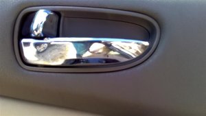 2007-2013 Nissan Altima Chrome Chrome Interior Door Handle - Left (Driver) (Used OEM)