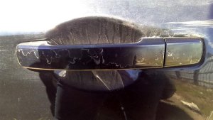 2007-2012 Nissan Altima Black Rear Exterior Door Handle - Left (Driver) (Used OEM)