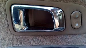 2003-2008 Honda Pilot Chrome Chrome Interior Door Handle - Left (Driver) (Used OEM)