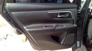 2016-2018 Nissan Altima Black Door Interior Trim Panel - Rear, Left (Driver) (Used OEM)