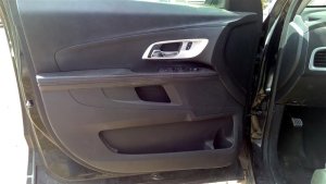 2010-2017 GMC Terrain Black Door Interior Trim Panel with Power Windows and Locks - Front, Left (Driver) (Used OEM)