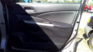 2012-2014 Honda CR-V Black Door Interior Trim Panel with Power Windows and Power Locks - Front, Right (Passenger) (Used OEM)