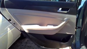2015-2017 Hyundai Sonata Black Door Interior Trim Panel - Rear, Left (Driver) (Used OEM)
