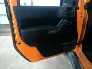 2011-2018 Jeep Wrangler Black Door Interior Trim Panel with Power Windows and Locks - Front, Left (Driver) (Used OEM)