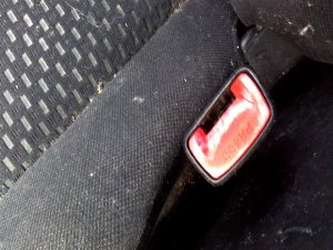 2008-2014 Toyota Sequoia Gray Seat Belt Buckle - Front, Right (Passenger) (Used OEM)