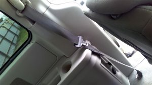 2008-2010 Dodge Grand Caravan Gray 2nd Row Seat Belt Assembly - Rear, Right (Passenger) (Used OEM)