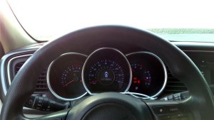 2014-2016 Kia Optima Tan Speedometer Instrument Panel Bezel (Used OEM)