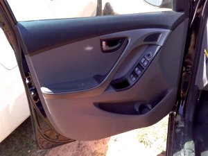 2014-2016 Hyundai Elantra Gray Door Interior Trim Panel with Power Windows and Locks - Front, Left (Driver) (Used OEM)
